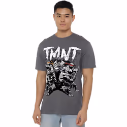 Teenage Mutant Ninja Turtles Mens TMNT Team T-Shirt - XL, Charcoal