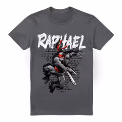 Teenage Mutant Ninja Turtles Mens Raphael T-Shirt - 3XL, Charcoal