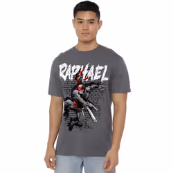 Teenage Mutant Ninja Turtles Mens Raphael T-Shirt - 3XL, Charcoal