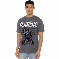 Teenage Mutant Ninja Turtles Mens Donatello T-Shirt - 4XL, Charcoal