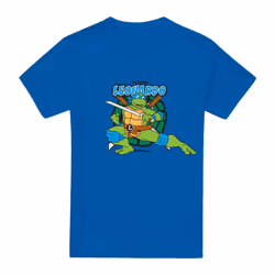 Teenage Mutant Ninja Turtles Mens Leonardo Leads T-Shirt - L, Royal Blue