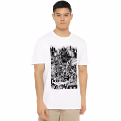 Teenage Mutant Ninja Turtles Mens Take Down Shredder T-Shirt - M, White