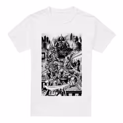 Teenage Mutant Ninja Turtles Mens Take Down Shredder T-Shirt - 3XL, White