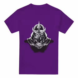 Teenage Mutant Ninja Turtles Mens Shredder Head T-Shirt - XXL, Purple