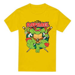 Teenage Mutant Ninja Turtles Mens Cool But Crude Raphael T-Shirt - L, Yellow