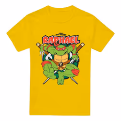 Teenage Mutant Ninja Turtles Mens Cool But Crude Raphael T-Shirt - 3XL, Yellow