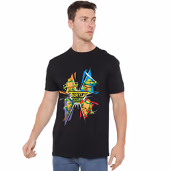Teenage Mutant Ninja Turtles Mens Turtle Power T-Shirt - XL, Black