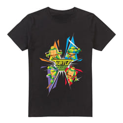 Teenage Mutant Ninja Turtles Mens Turtle Power T-Shirt - XXL, Black