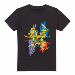 Teenage Mutant Ninja Turtles Mens Turtle Power T-Shirt - 5XL, Black