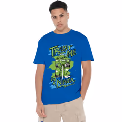 Teenage Mutant Ninja Turtles Mens Trust Me I'm A Ninja T-Shirt - L, Royal Blue