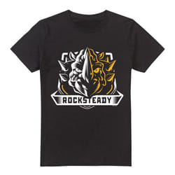 Teenage Mutant Ninja Turtles Mens Rocksteady T-Shirt - 5XL, Black
