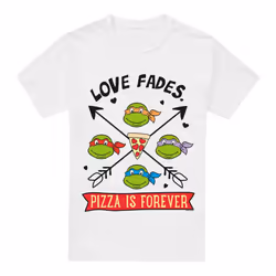 Teenage Mutant Ninja Turtles Mens Pizza Is Forever T-Shirt - 3XL, White