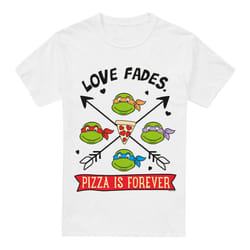 Teenage Mutant Ninja Turtles Mens Pizza Is Forever T-Shirt - 4XL, White