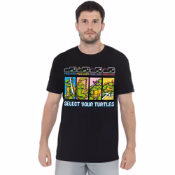 Teenage Mutant Ninja Turtles Mens Select Your Turtles T-Shirt - XL, Black
