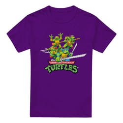 Teenage Mutant Ninja Turtles Mens Arcade Retro T-Shirt - S, Purple