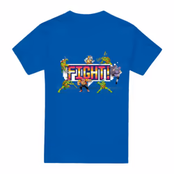 Teenage Mutant Ninja Turtles Mens Arcade Fight T-Shirt - 4XL, Royal Blue