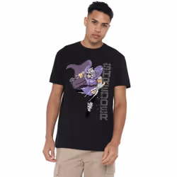 Teenage Mutant Ninja Turtles Mens Arcade Shredder Retro T-Shirt - XL, Black