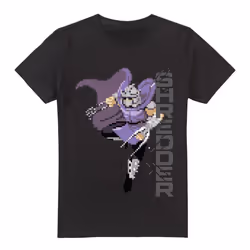 Teenage Mutant Ninja Turtles Mens Arcade Shredder Retro T-Shirt - 4XL, Black