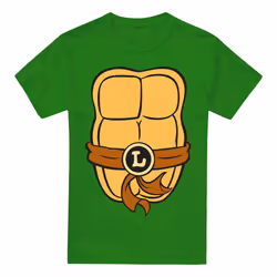 Teenage Mutant Ninja Turtles Mens Leonardo Chest T-Shirt - L, Kelly Green