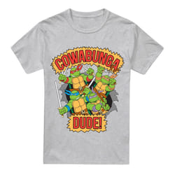 Teenage Mutant Ninja Turtles Mens Cowabunga Dude T-Shirt - S, Sport Heather