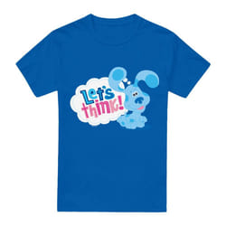 Blue's Clues & You! Mens Let's Think T-Shirt - L, Royal Blue