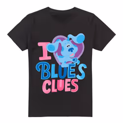Blue's Clues & You! Mens I Heart Blue T-Shirt - 3XL, Black