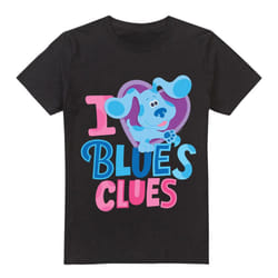 Blue's Clues & You! Mens I Heart Blue T-Shirt - 3XL, Black