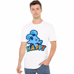 Blue's Clues & You! Mens Happy Puppy T-Shirt - 5XL, White