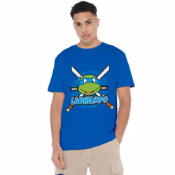 Teenage Mutant Ninja Turtles Mens Since 1984 Leonardo T-Shirt - 4XL, Royal Blue
