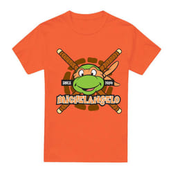 Teenage Mutant Ninja Turtles Mens Since 1984 Michelangelo T-Shirt - S, Orange