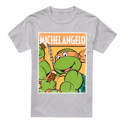 Teenage Mutant Ninja Turtles Mens Michelangelo T-Shirt - XXL, Sport Heather