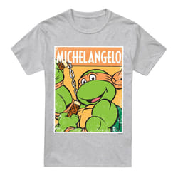 Teenage Mutant Ninja Turtles Mens Michelangelo T-Shirt - XXL, Sport Heather