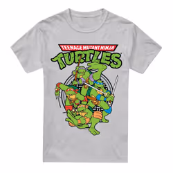 Teenage Mutant Ninja Turtles Mens Group T-Shirt - 3XL, Sport Heather