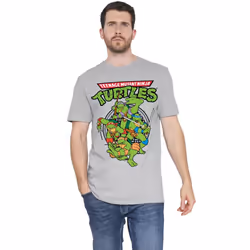 Teenage Mutant Ninja Turtles Mens Group T-Shirt - 3XL, Sport Heather