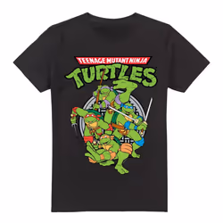 Teenage Mutant Ninja Turtles Mens Group T-Shirt - 4XL, Black
