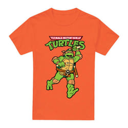 Teenage Mutant Ninja Turtles Mens Michelangelo Retro T-Shirt - M, Orange