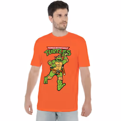 Teenage Mutant Ninja Turtles Mens Michelangelo Retro T-Shirt - M, Orange