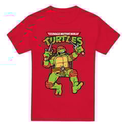 Teenage Mutant Ninja Turtles Mens Raphael Retro T-Shirt - 3XL, Red