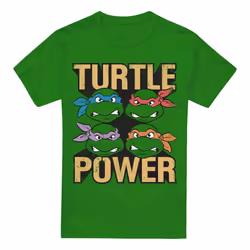 Teenage Mutant Ninja Turtles Mens Turtle Power T-Shirt - XXL, Kelly Green