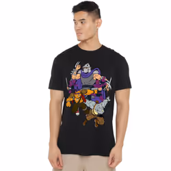 Teenage Mutant Ninja Turtles Mens Shredder And Foot Clan T-Shirt - M, Black