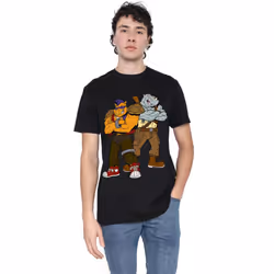 Teenage Mutant Ninja Turtles Mens Bebop & Rocksteady T-Shirt - 4XL, Black