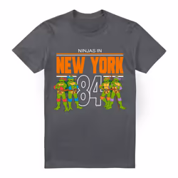Teenage Mutant Ninja Turtles Mens TMNT NYC T-Shirt - L, Charcoal
