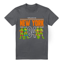 Teenage Mutant Ninja Turtles Mens TMNT NYC T-Shirt - L, Charcoal