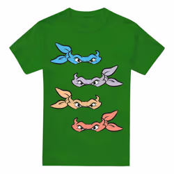 Teenage Mutant Ninja Turtles Mens Masks T-Shirt - 4XL, Kelly Green