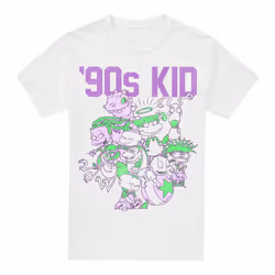 Nickelodeon Mens 90s Kid T-Shirt - XXL, White