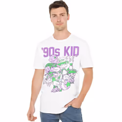 Nickelodeon Mens 90s Kid T-Shirt - XXL, White