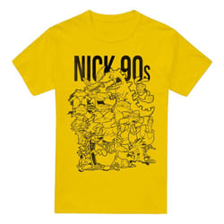 Nickelodeon Mens Nick 90s T-Shirt - S, Yellow
