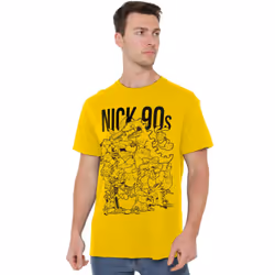 Nickelodeon Mens Nick 90s T-Shirt - S, Yellow