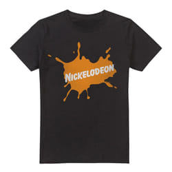 Nickelodeon Mens Retro Burst Logo T-Shirt - M, Black
