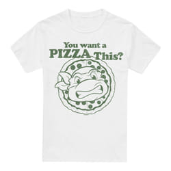 Teenage Mutant Ninja Turtles Mens You Want A Pizza Me T-Shirt - 3XL, White